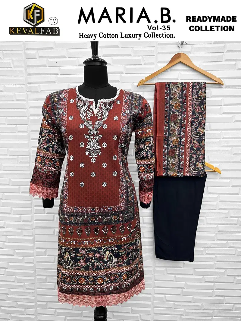 Maria B Vol 35 By Keval Fab Lawn Cotton Printed Readymade Suits Orders In India